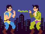 Super Commando Dhruva vs. Nagraj by 8 bit baba